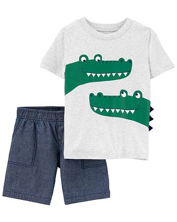 Camiseta e Shorts Jacaré