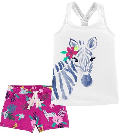 Conjunto Zebra com Blusinha e Shorts