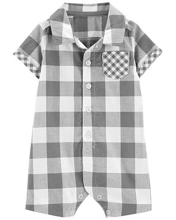 Macaquinho / Camisa Xadrez Cinza