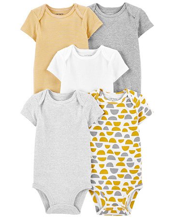 Kit Body Branco, Amarelo e Cinza