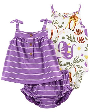 Trio Body, Shorts, Batinha Roxo Listrado
