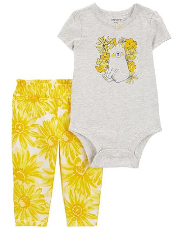 Body e Shorts Amarelo Lhama