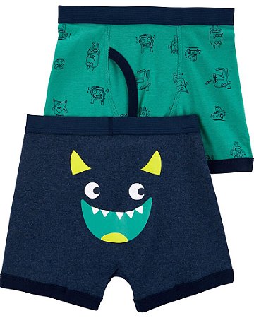 2 Cuecas Box Azul e Verde