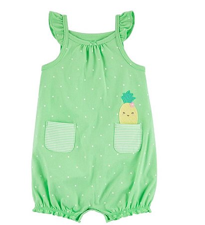 Romper Verde Poa Abacaxi