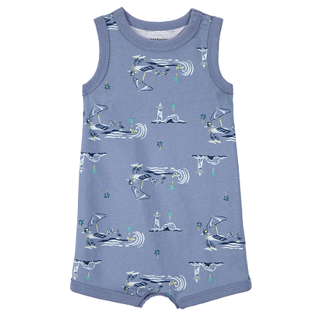 Romper Regata Azul Ilha
