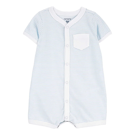 Romper Listrado Azul e Branco Nuvem