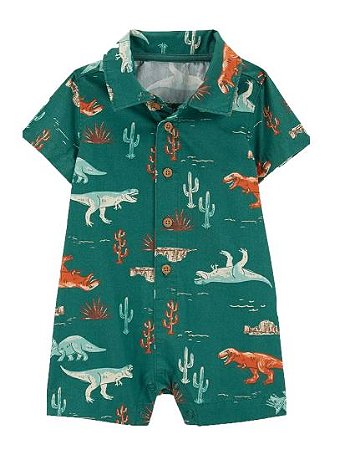 Romper Verde Dinossauros - 24 meses