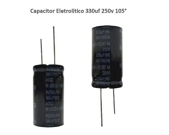 2 peças Capacitor Eletrolítico 330uf x 250v - 105°
