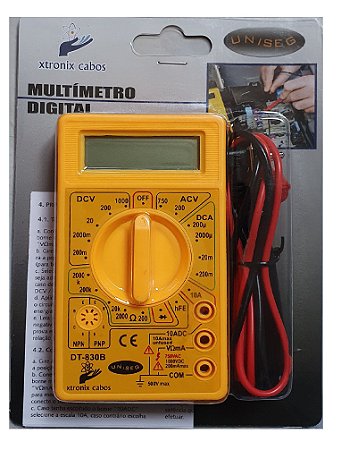 Multímetro Digital DT-830B Portátil Profissional
