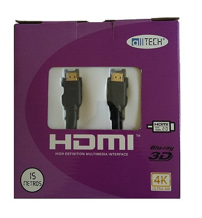 Cabo Hdmi 2.0-19p Ethernet 15 Metros 4k Ultra Hd 3d