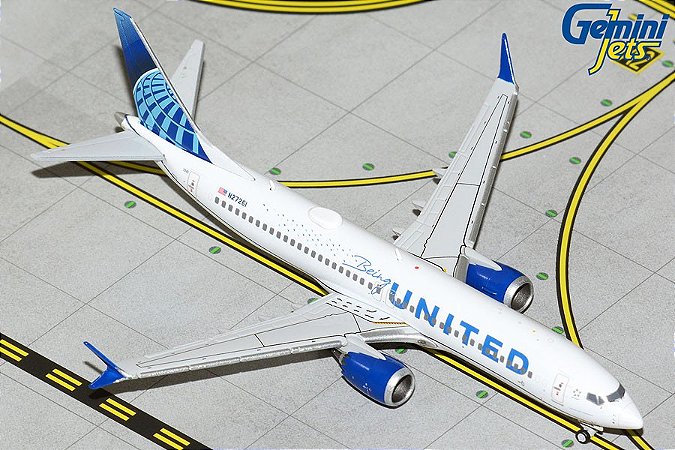 PRÉ- VENDA Gemini Jets 1:400 United Airlines Boeing 737 MAX 8 "Being United"