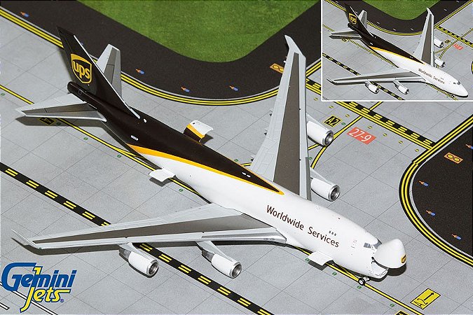 Gemini Jets 1:400 UPS Worldwide Services Boeing 747-400F "Optional Doors Open/Closed Configuration"