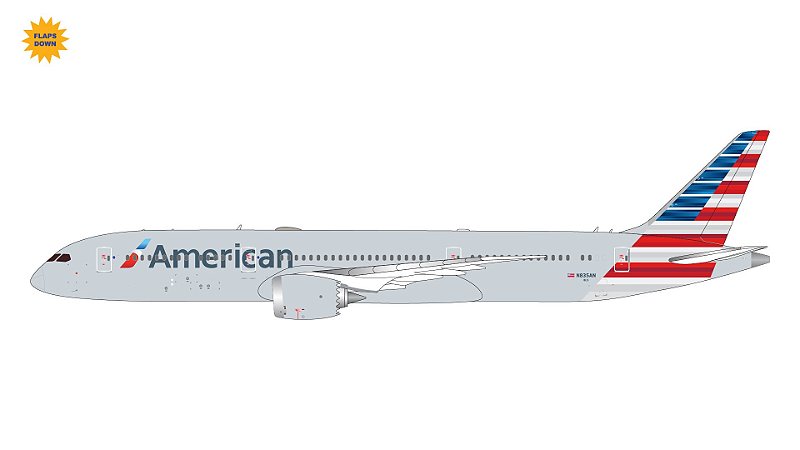 PRÉ-VENDA - Gemini Jets 1:400 American Airlines Boeing 787-9 Flaps Down