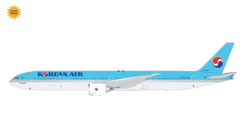 PRÉ-VENDA - Gemini Jets 1:200 Korean Airlines Boeing 777-300ER Flaps Baixados