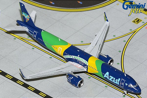 Gemini Jets 1:400 Azul Linhas Aéreas Airbus A321neo "Bandeira" (sob encomenda com prazo de 30 dias no momento)