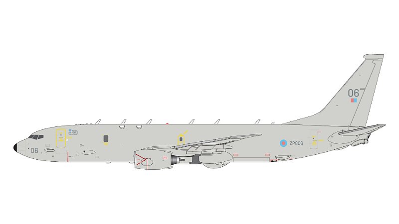PRÉ-VENDA:Gemini Jets-1:200 Royal Air Force Poseidon MRA1.