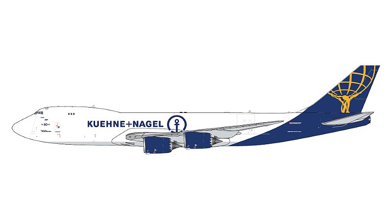 PRÉ-VENDA - Gemini Jets 1:400 Atlas Air/Kuehne+Nagel B747-8F (penúltimo 747)