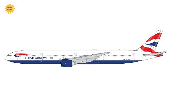 PRÉ-VENDA - Gemini Jets: 1/400 British Airways B777-300ER Flaps Down