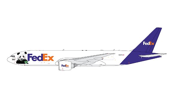 PRÉ-VENDA: Gemini Jets 1/400 FedEx Express B777F "FedEx Panda Express"