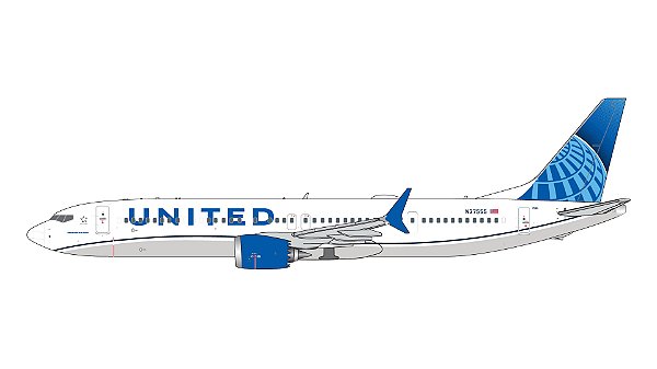 PRÉ-VENDA: Gemini Jets: 1/400 United Airlines B737 MAX 9