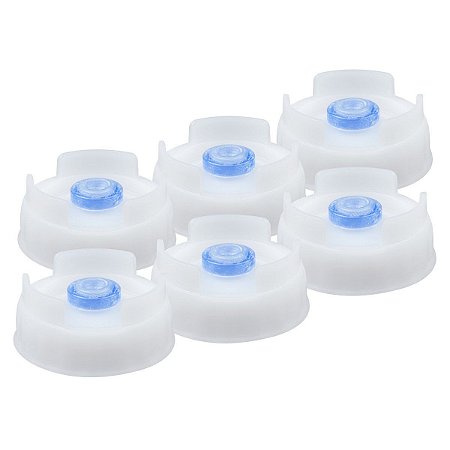 Kit 6 Bicos Bisnaga de Molhos FIFO Silicone Azul
