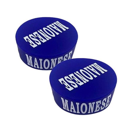 Kit 2 Tampas de Silicone para Bisnaga FIFO Azul Maionese