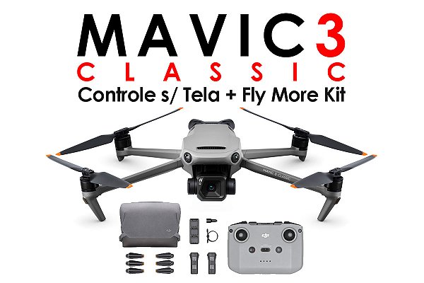 Drone DJI Mavic 3 Classic + Controle sem Tela + Fly More Kit (Versão Nacional)