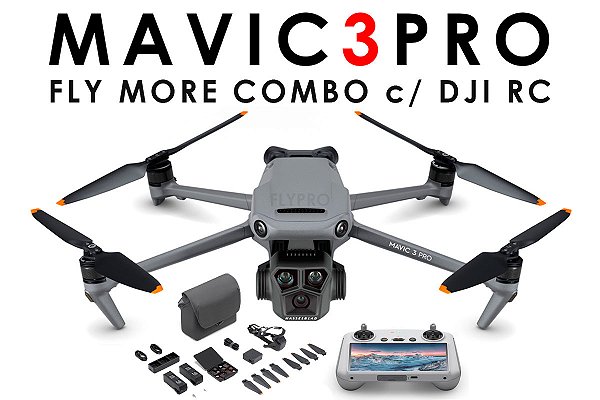 Drone DJI Mavic 3 Pro Fly More Combo + DJI RC (Versão Nacional)