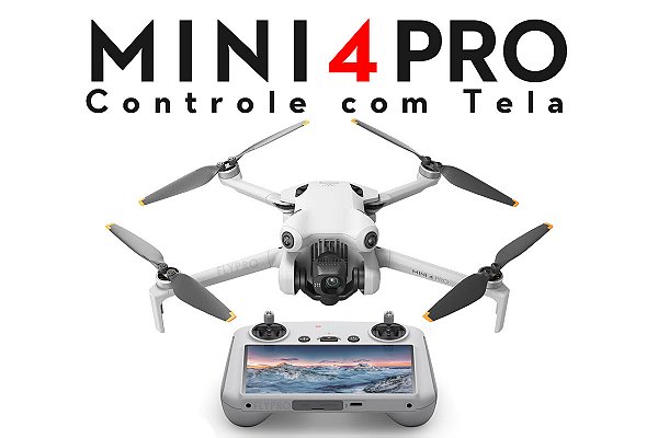 Drone DJI Mini 4 Pro + Controle com Tela (Versão Nacional) - FlyPro - A  melhor loja de Drones do Brasil!