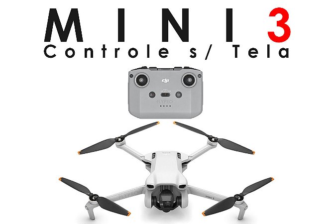 Drone DJI Mini 3 + Controle sem Tela (Versão Nacional)