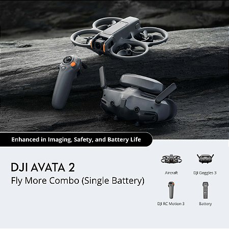 Drone DJI Avata 2 Fly More Combo com 1 Bateria