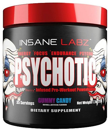 Pré Treino Psychotic 217g Bala de Goma - Insane Labz