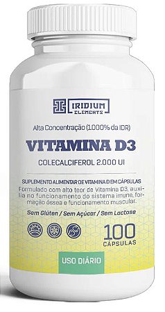 Elements Vitamina D3 2000 UI 100 caps - Iridium