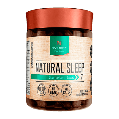 Natural Sleep Melatonina c/ Ativos 60 Cáps - Nutrify