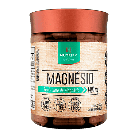 Magnésio Bisglicanato Quelato1400mg 60 Caps - Nutrify