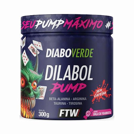 Dilabol Pump s/ Cafeína Diabo Verde 300g - FTW