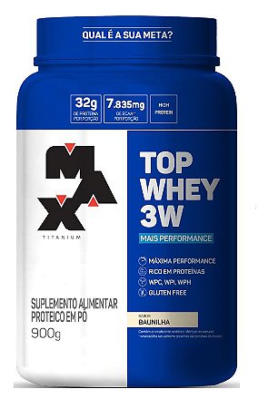 Top Whey 3W Mais Performance 900g - Max Titanium