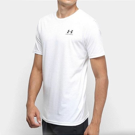 Camiseta Esportiva Sportstyle Lef WHT/BK - Under Armour