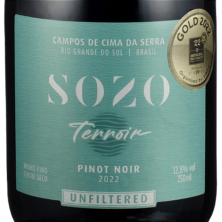 Vinho Tinto Terroir Pinot Noir 2022 Sozo