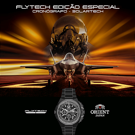 RELÓGIO ORIENT MPTTC003-P2PX FLYTECH SOLAR CHRONOGRAPH ED. LIMITADA
