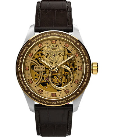 RELÓGIO HARRY POTTER X TIMEX WATERBURY SKELETON TW2Y75500