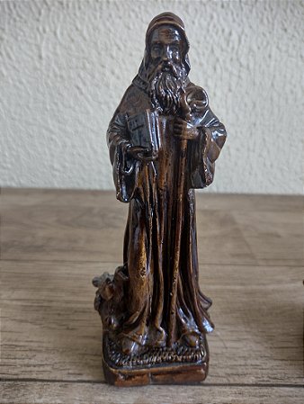 SÃO BENTO IMAGEM DE GESSO 16CM