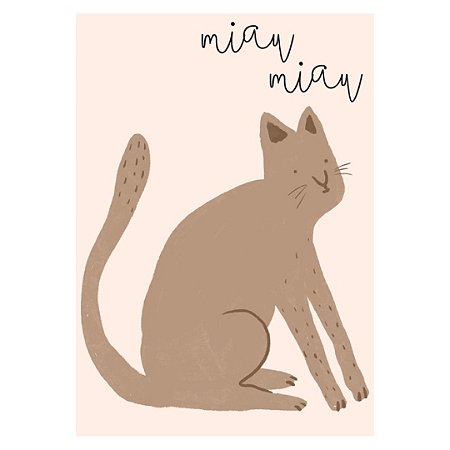 ilustração de gato impressa