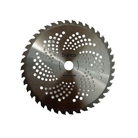 DISCO DE CORTE PARA ROÇADEIRA COM 40 DENTES 1" BRANCO