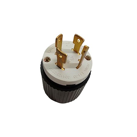 PLUG 4 PINOS 30A 125/250V L14-30 GERADOR B4T2500 / 5000 / 6500 / 12000 / BD7000ES BRANCO