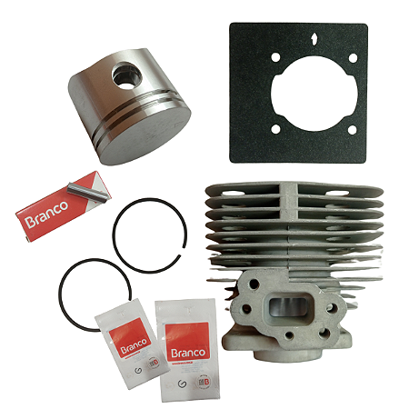 KIT PISTÃO ANÉIS CILINDRO JUNTA ROÇADEIRA BR52A BRANCO