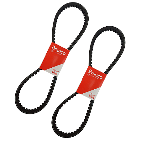 PAR CORREIA DENTADA TRANSMISSÃO TRATORITO B4T 6.5 BRANCO