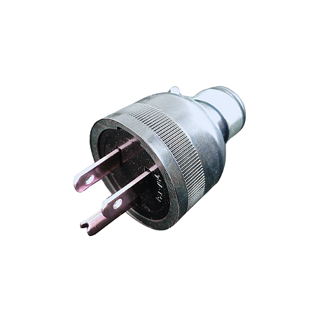 PLUG 3 PINOS GERADOR B4T 2500 / 3800 / 5000 / 6500 / BD 8000 BRANCO