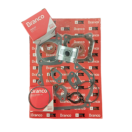 PISTÃO COMPLETO STD E KIT DE JUNTAS MOTOR B4T 5.5 BRANCO