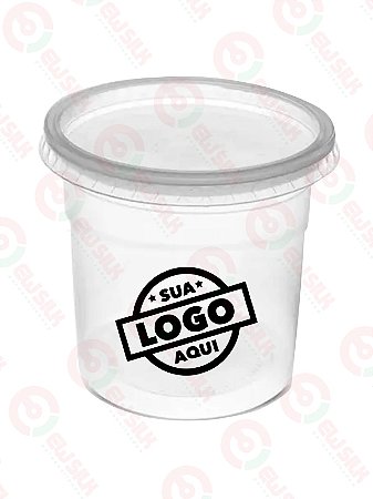 Pote Plástico com Tampa - 1800 ML - 100 UNIDADES